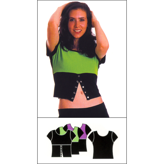 SNAP FRONT CAP SLEEVE PULLOVER BODY WRAPPER 8250